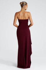 Zafira Cherry Lacquer Maxi Dress