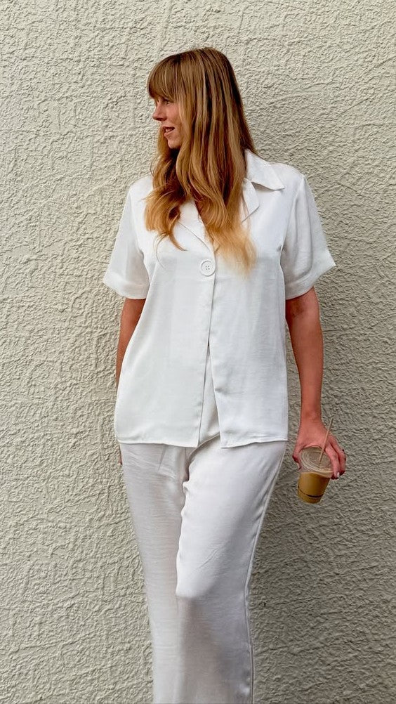 Imogen Cream Button-Up Shirt